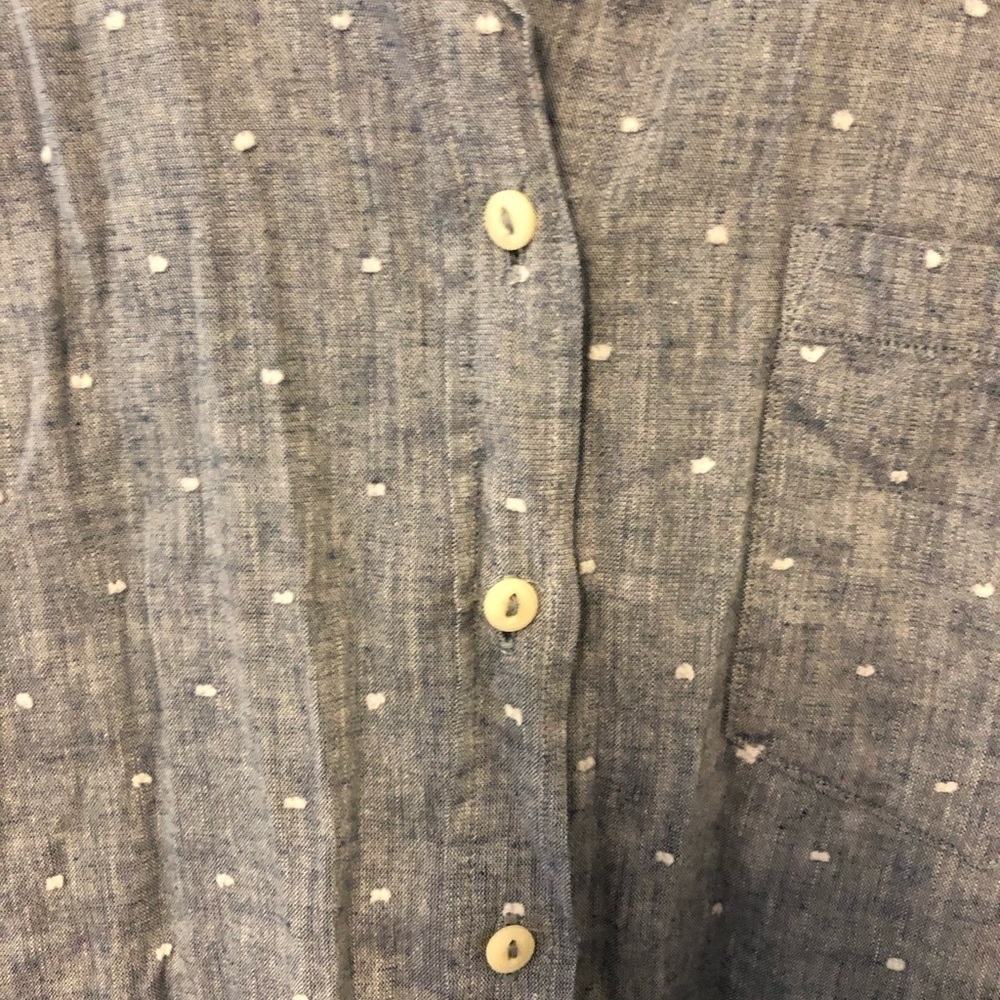 Fossil Chambray Button Down Size Xs - image 4